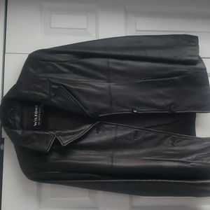 Wilson's leather Blazer, Chocolate brown, women's small